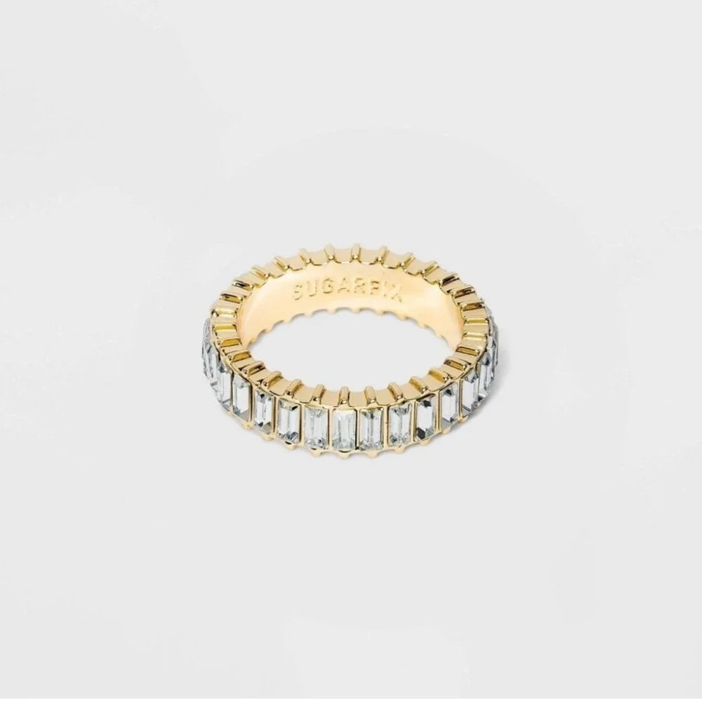 Sugarfix by BaubleBar Baguette Infinity Ring, Size 8.5